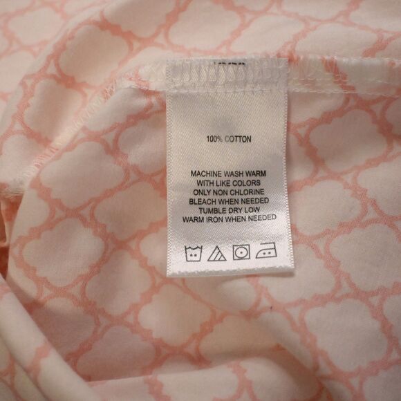 Foxcroft Womens XL White Geo Shaped Cotton Button Down Up Wrinkle Free Shirt - Picture 4 of 7